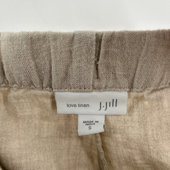 J. JILL Women's Khaki Tan 100% Linen Stretch Straight Leg Office Pants Small - Picture 6 of 7